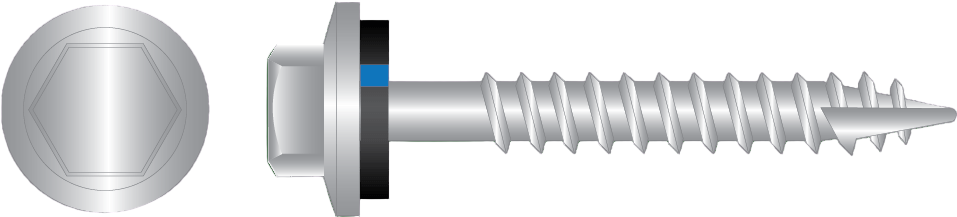 Hex Head Timber Screws, Type 17 With Neo - SS316