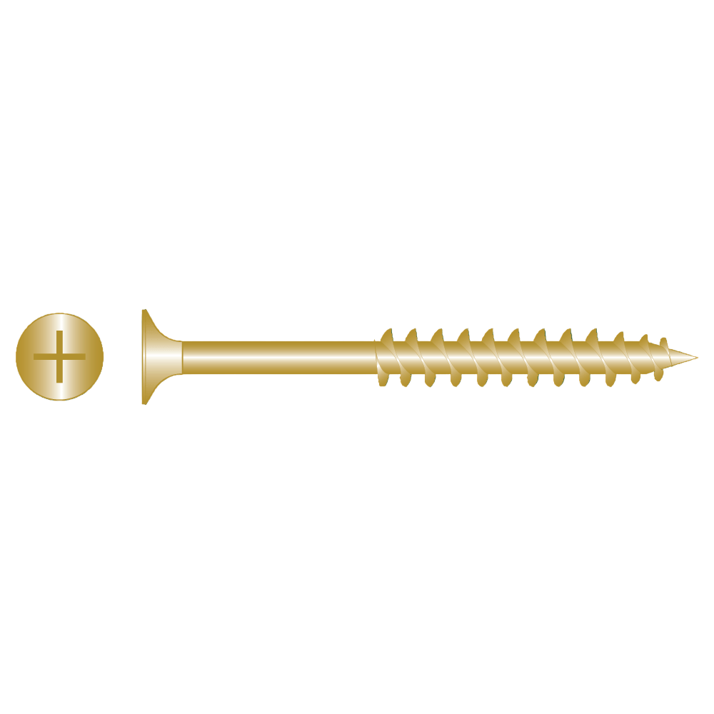 Plasterboard Screws, Phillips Drive - Yellow Zinc
