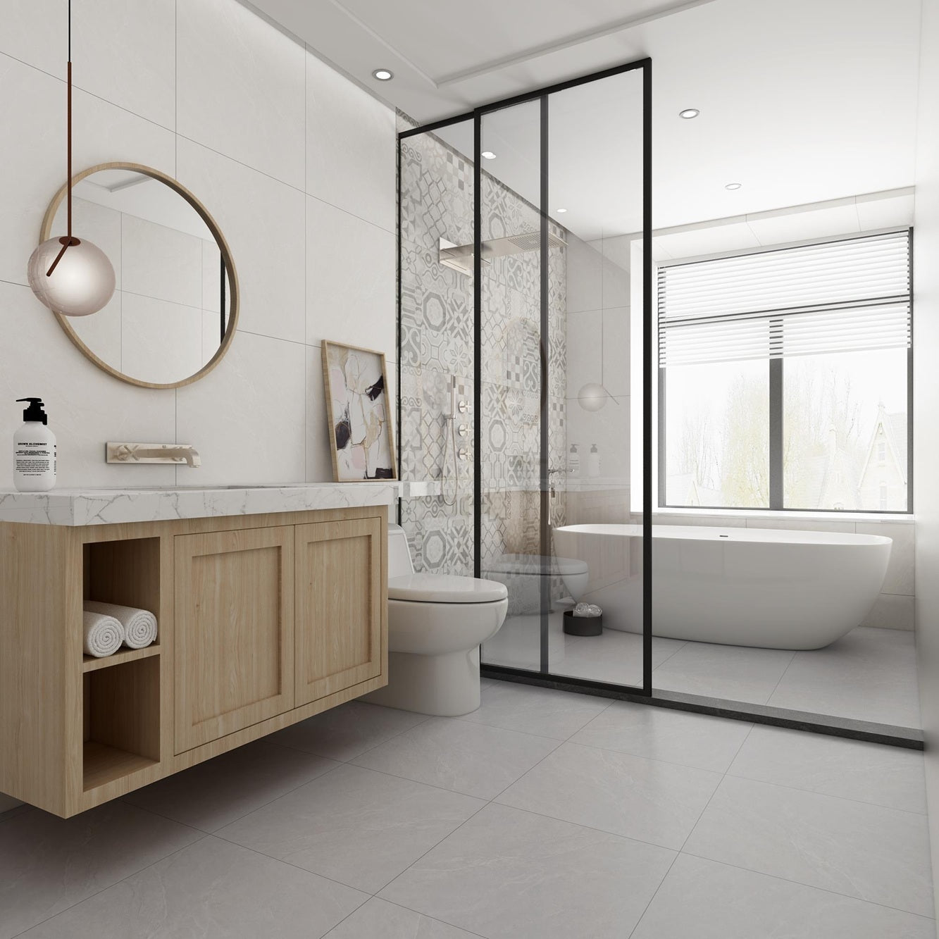 600 x 600 Tile Natural Stone Brown